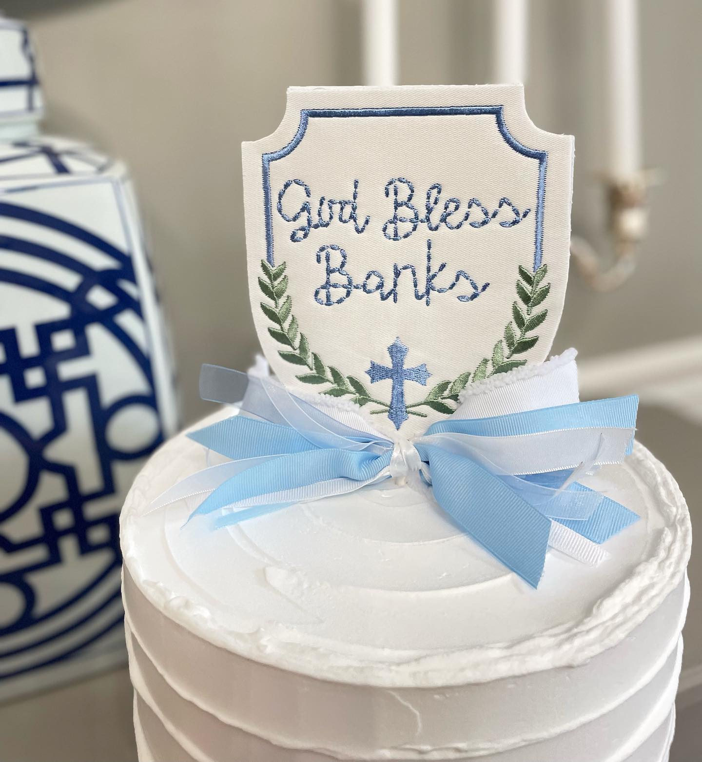 Baptism/Dedication Cake Topper