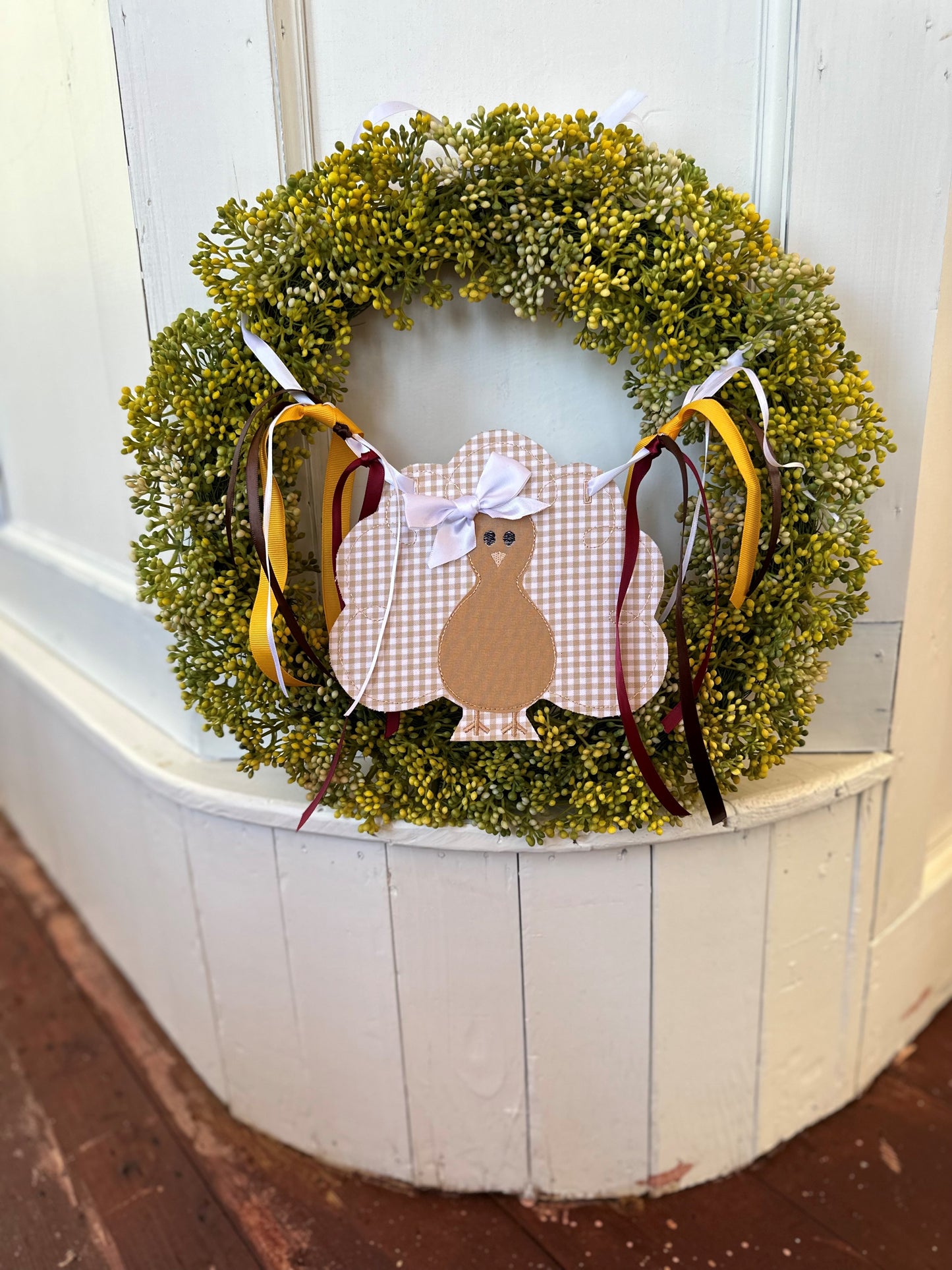 Light Brown Turkey Wreath Banner