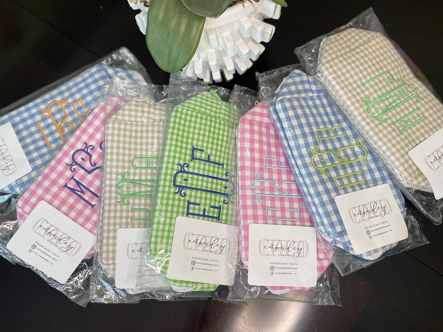 Gingham Make Up Bags