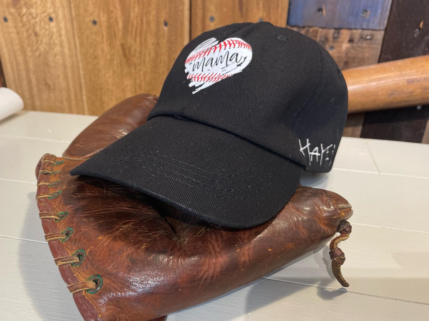 Mama Baseball Hat with Child Signature