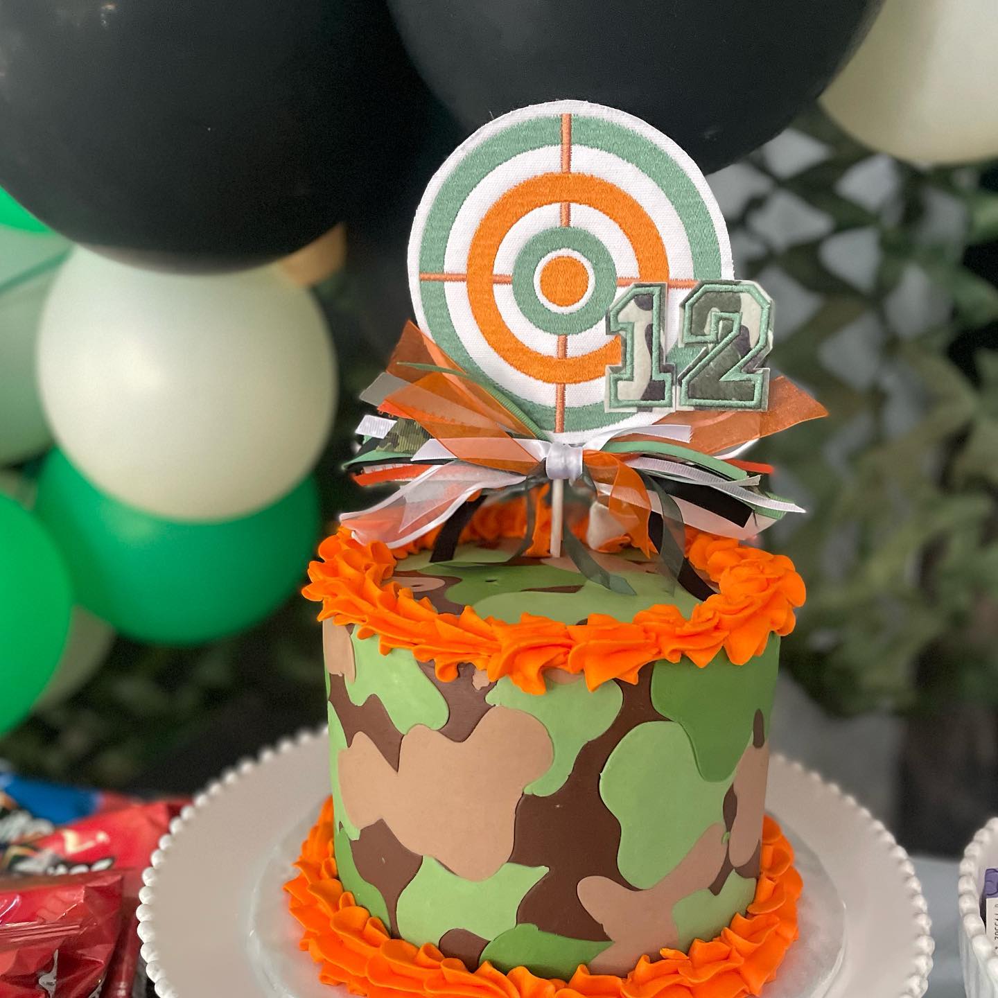 Bullseye Cake Topper with Number