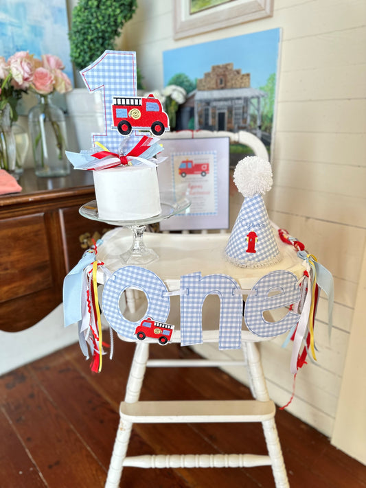 Fire Truck Birthday Set