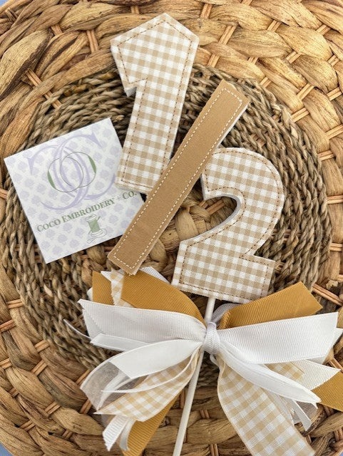 1/2 Birthday Cake Topper