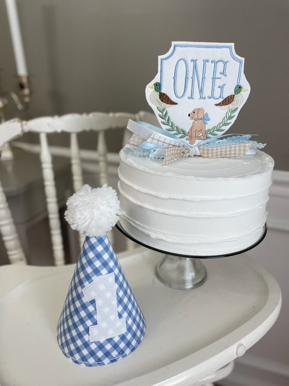 Dog and Mallard Cake Topper