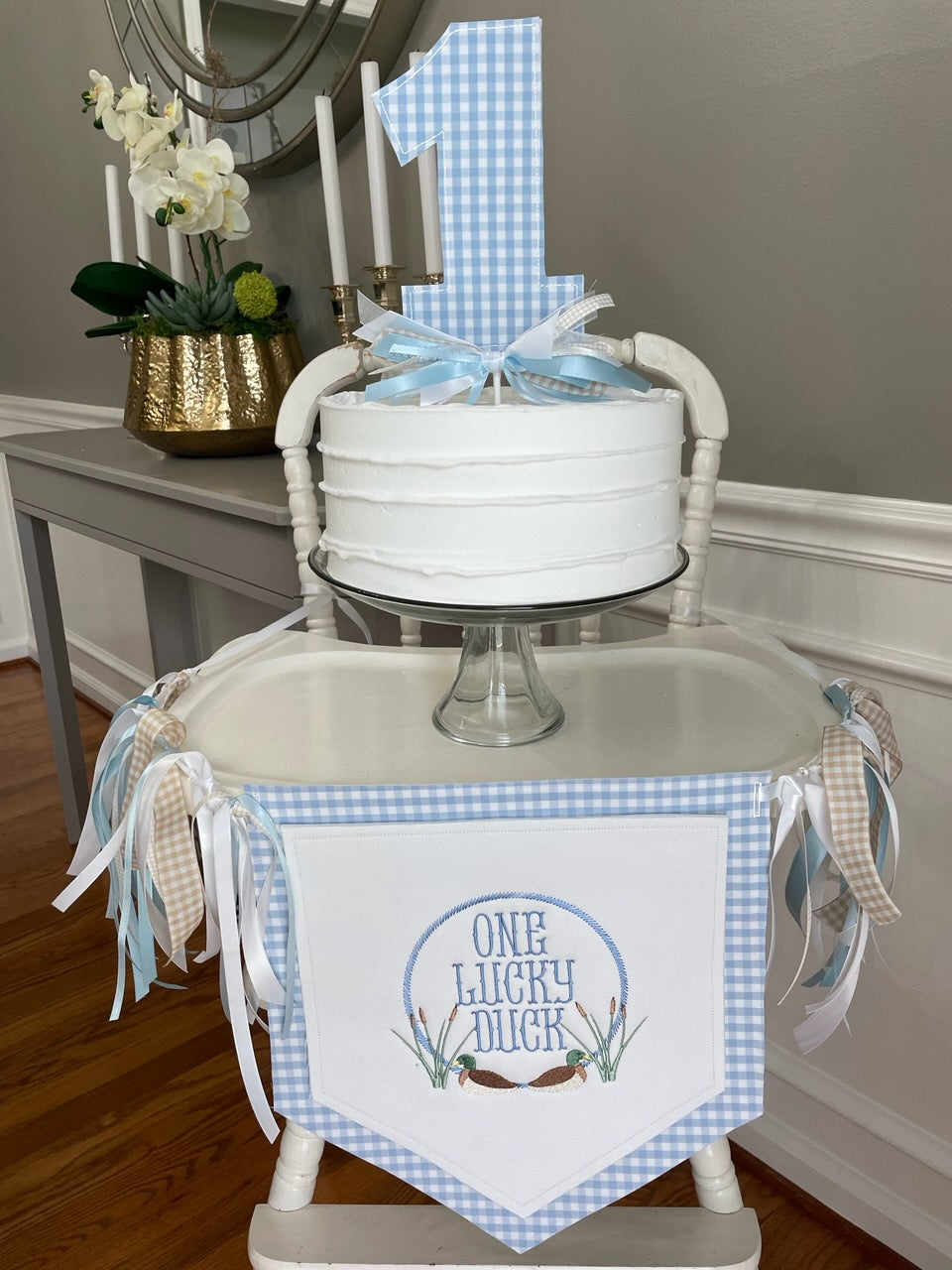 Mallard Gingham Birthday Set