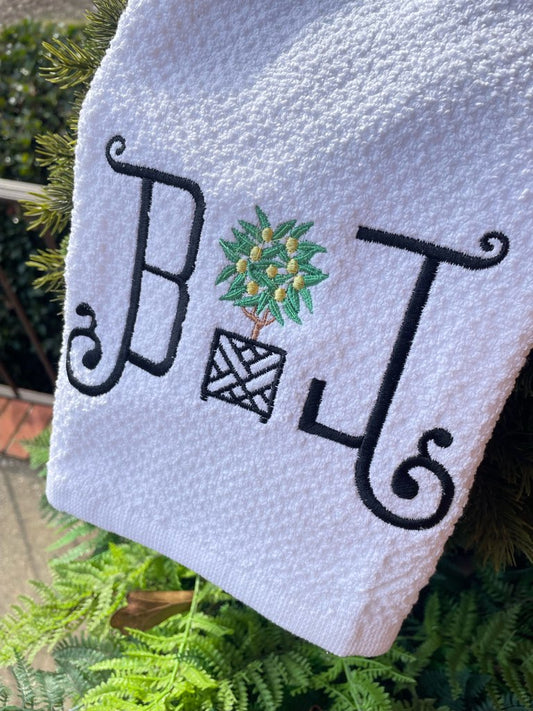 Two Initial Hand Towel